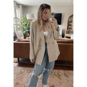 H&M Tan Oversized Blazer